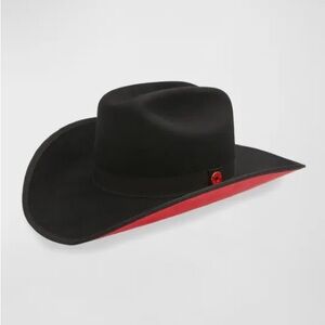 Keith James Blank & Red Cowboy Hat